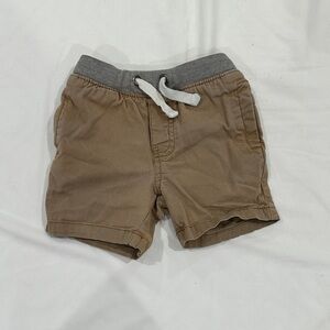 Cat & Jack Tan Shorts with Gray Waistband